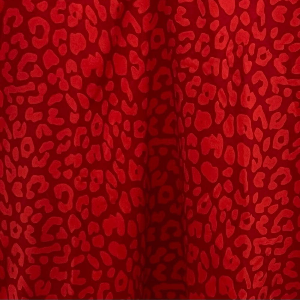 G/Fore Red Patterned Collared Sleeveless Tank Gre… - image 4